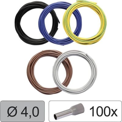Quadrios 25CW120 Enkele ader LiFY 4.0 mm² Zwart, Blauw, Geel-groen, Bruin, Grijs 1 set(s)