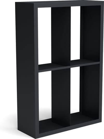 Beltza zwarte houtopslag onderverdeling 4 vakken 1000x385x1500 mm
