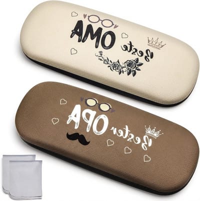 Set van 2 Brillenhoezen met Schoonmaakdoekjes voor Grootouders en Brilaccessoires