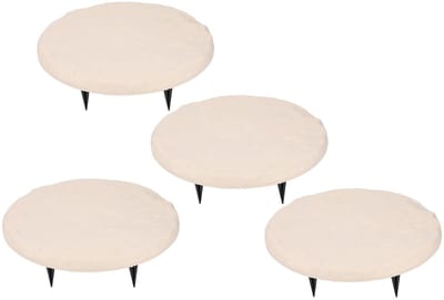 Tuinpad Stenen - Loopstenen Decoratie - Tuinpad Aanleggen - Met Grondpennen - 40 cm Diameter - Beige