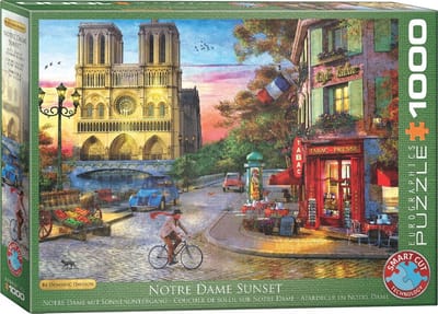 Eurographics - Zonsondergang bij de Notre Dame [Notre Dame Sunset] - Dominic Davison - 1000 stukjes 68×48cm (b×h) - Legpuzzel