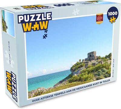 Puzzel Oude Azteekse tempels aan de Mexicaanse kust in Tulum - Legpuzzel - Puzzel 1000 stukjes volwassenen