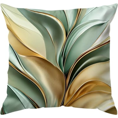 1/4 stuks Gouden Abstracte Bladeren Kussens Kussensloop Polyester Kussenhoes Sierkussen Kussenhoes Huis Auto Sofa Decor 45x45cm