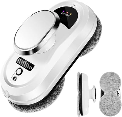 Raamreiniger Robot - Intelligent Randherkenningssysteem - Diepteschrobreiniging - Afstandsbediening - Voor Ramen en Tegels (Wit)