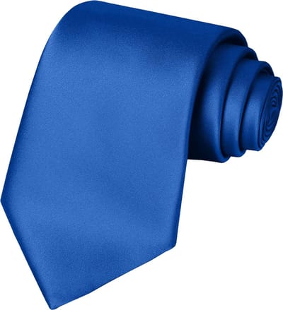 Fako Fashion - Stropdas - Effen - Satijn - 8cm - 145cm - Royal Blauw - Koningsblauw