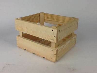 Appelkrat Naturel "middel" / Fruitkistje / Decoratiekistje Houten Kratje / Opbergkistje