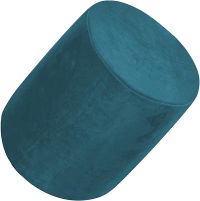 Ronde Poef Hoes - Voetenbank Beschermer - Meubels Vernieuwen - Elastische Stof - D 45xH 35cm - Diep Petrol