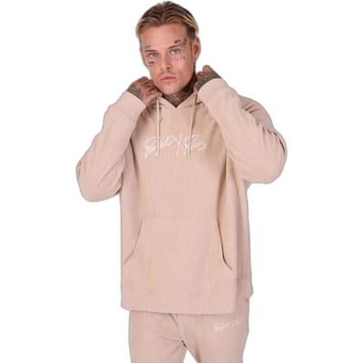 Effen geborduurde ribbel hoodie Project X Paris