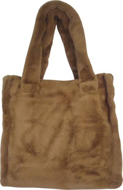 Qischa - Handtas - Tote bag - furry - bruin