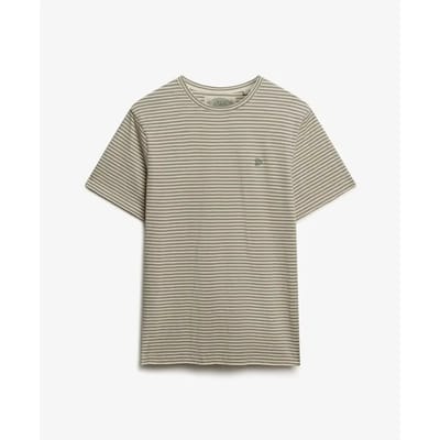 Superdry T-shirt Classic Essential Stripe Tee M1012346a Silver Sage Chalk Stripe Mannen Maat - XXL