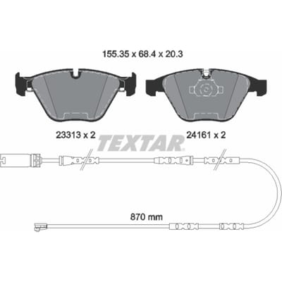 Remblokset TEXTAR 2331307, voor