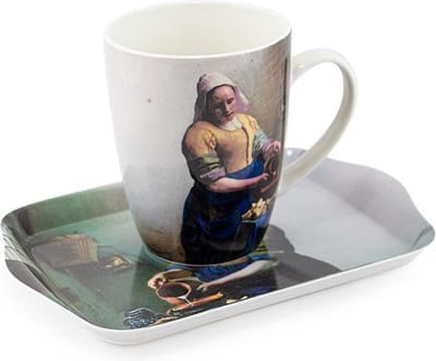 Kado set: mok en dienblaadje, Melkmeisje, Vermeer