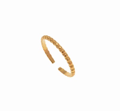 WeLoveSilver - Goudkleurige chirurgisch stalen ring - Minimalistisch reliëf