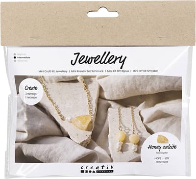 Creativ Company Mini Hobbyset Sieraden Honingcalciet Ketting en Oorbellen