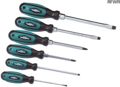 RFWR® 6-delige Schroevendraaierset volgens DIN met Antislip Handgrepen