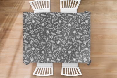 Kerst Tafelkleed - Kerstmis Decoratie - Tafellaken - Patronen - Kerstmis - Decoratie - 200x150 cm - Kerstmis Versiering - Tafeldecoratie Kerstmis - Kerstdecoratie tafel - Tafelversiering