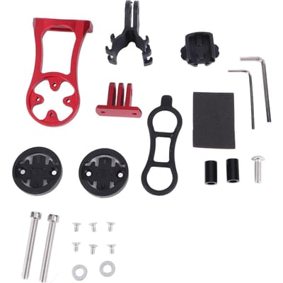 Support d'extension de potence de vélo pour ordinateur et caméra de sport (rouge) rouge