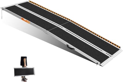 Opvouwbare Rolstoelhellingen 8FT - Antislip Aluminium Oprit voor Drempels