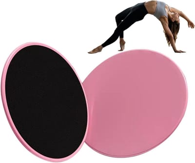 Oefening Glijschijven - Core Sliders - Core Training - Dubbelzijdig Gebruik - 17.5 cm Diameter - Roze