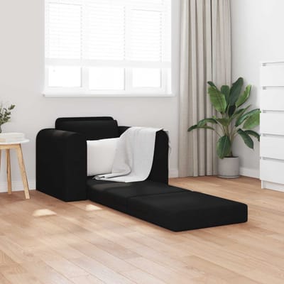 vidaXL - Slaapbank - Zwart - 98 - x - 71 - x - 83 - cm - Stof