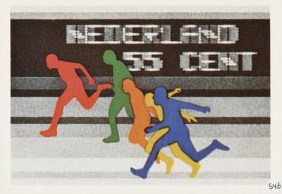 Briefkaart met afbeelding 75 jaar K.N.A.U. postzegel