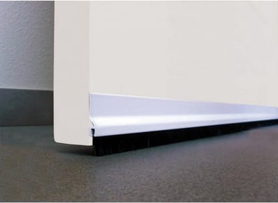Universele Deur Afdichting Aluminium met Franjes - Tochtstrip 92 cm