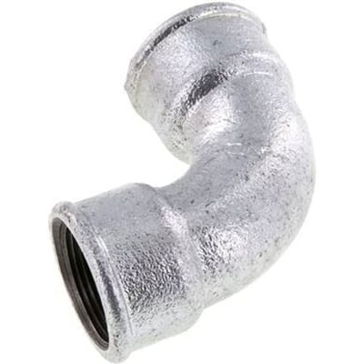 90° L-Koppeling Rp1 1/4'' Binnendraad Kort Gietijzer 25bar