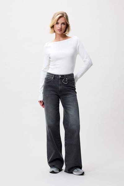 Catwalk Junkie Loose Fit Jeans Jeans Dames - Broek - Antraciet - Maat 25