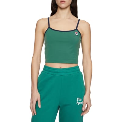 FILA Lissey Cropped Spagetti Top Fir Maat: M | Mouwloze Tops Outlet | Dames | Groen