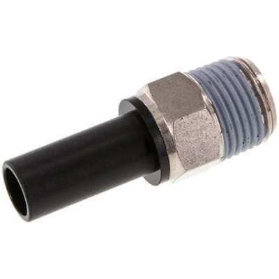 14mm x R1/2'' insteekfitting Messing/PA 66 Buitendraad NBR [2 Stuks]
