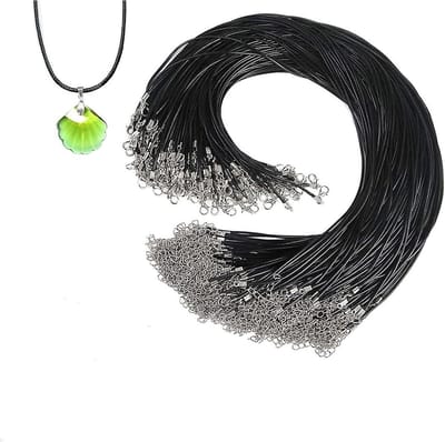 Katoenen Koord met Kreeftsluiting voor Sieraden Maken - 50 Stuks Waxed Necklace Touw voor Hangers en Kettingen