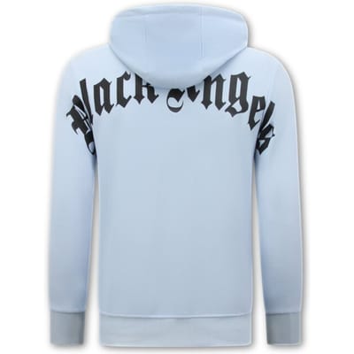 Hoodies Mannen Oversized - Black Angels -3181- Blauw