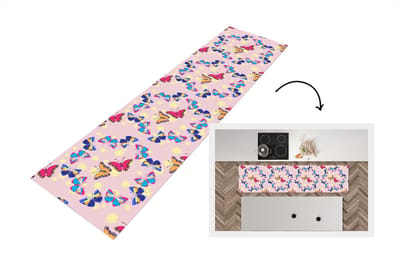 Keukenloper - Loper keuken - Meisje - Vlinder - Insecten - Patronen - 200x50 cm - Keukenloper vinyl