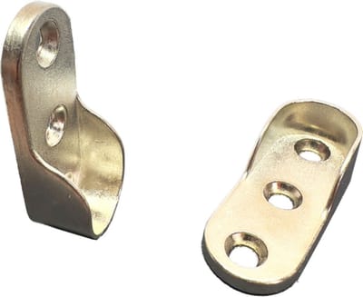 FSW-Products Kastroededragers - 2 Stuks - Nikkel - Kledingroedehouder - Beugel voor Kledingroede en Garderoberoede - 40 x 19 x 2 mm