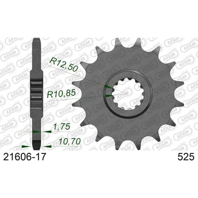 Tandwiel Afam 525 17 dents
