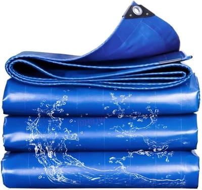 Waterdicht Dekzeil - Afdekzeil Tarp - Bescherming Buiten - Versterkte Ogen - 0.5 x 21 m - Blauw