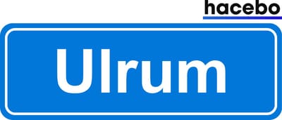 Hacebo - Plaatsnaam Sticker - 29x10 CM - Ulrum sticker - Verkeersborden sticker - grappige cadeaus - Ulrum