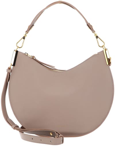 COCCINELLE Leren schoudertas Sunup Shoulder Bag Rosette / Warm Taupe beige