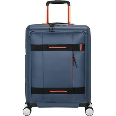 American Tourister met laptopvak Hello Cabin Spinner 55 / 20 Exp Coated Trolley Navy / Orange Donkerblauw