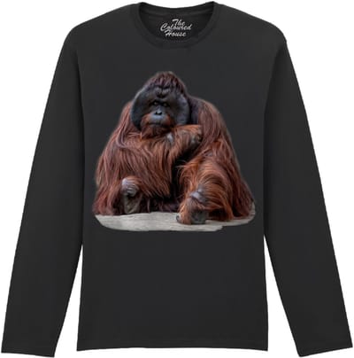 Orangoetan Wisdom Beyond Words - Orangutan The Coloured House Longsleeve T-shirt XXL