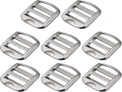 Metalen Ladder Gesp - Gesp Schuifregelaar Tri-Glider - Riemen Verstellen - Drie Sleuven Ontwerp - 25 mm Binnenbreedte - Zilver Grijs