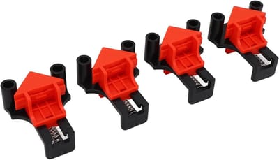 Dailygoods- Hoekklem 4 Stuks - Verstelbare Hoekklem 5-22 mm - Houtbewerking - ABS/Legering - Lichtgewicht - Goede Bevestiging - Klem