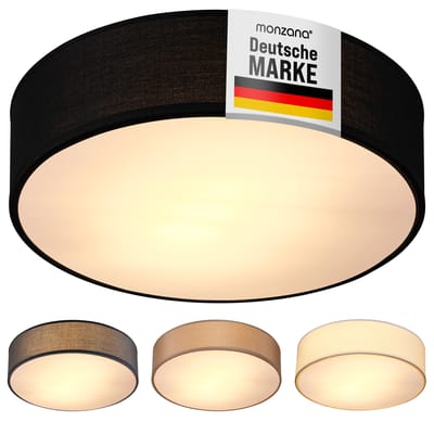 Monzana Plafondlamp 40W Rond - 38cm Fitting E27 - Zwart
