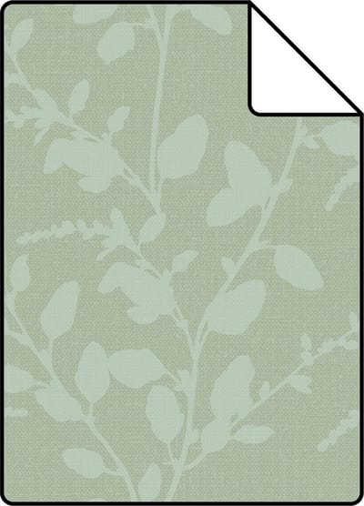 Proefstaal ESTAhome behang bladmotief groen - 26.5 x 21 cm - 148731-S