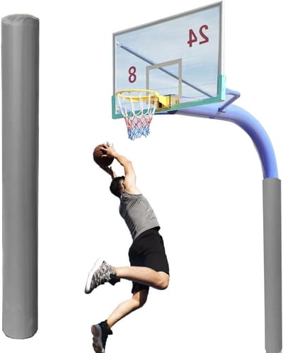 Basketbalpaal Bescherming - Paal Cover - Veilig Sporten - Waterdicht PVC PU Leer - 183 cm Hoog - Grijs