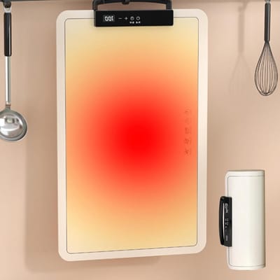 Elektrische Warmhoudplaat - Voedselwarmer Opvouwbaar - Eten Warm Houden - Instelbare Temperatuur - 60x38cm - Zwart