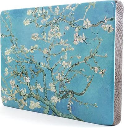 Meesters op hout - Van Gogh - Amandelbloesem - Reproductie op hout