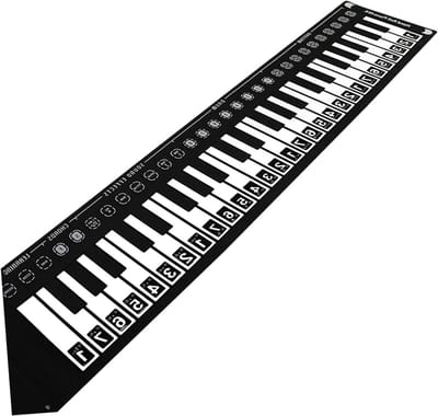 Piano Toetsen Stickers - Toetsenbord Labels - Snel Piano Leren - Universeel voor 88/61/49 - 255x110 cm - Zwart