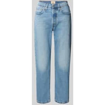 Straight fit jeans met steekzakken, model '501 CROP'