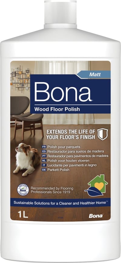 Bona Houten Vloer Polish Mat - 1 Liter - Houten Vloer Onderhoud - Beschermend - Onderhoud